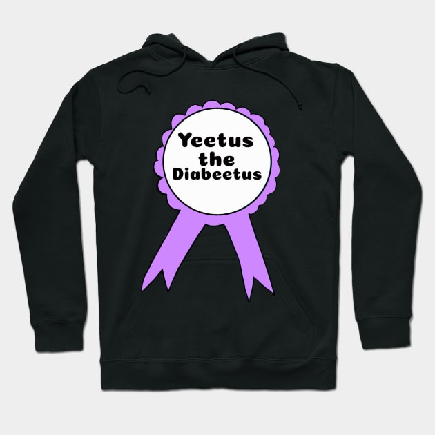 Yeetus the Diabeetus Ribbon - Purple Hoodie by CatGirl101